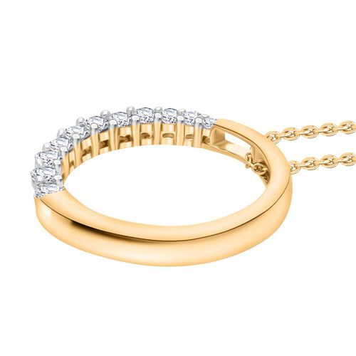 LUXURIANT DIAMOND - Lab Grown Diamant SI-GH SGL zertifiziert Schmuckset 925 Silber Gelbgold Vermeil ca. 0,50 ct. image number 3