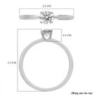 Diamant Solitär-Ring, SGL zertifiziert P1 G-H, 585 Weißgold  ca. 0,52 ct image number 5