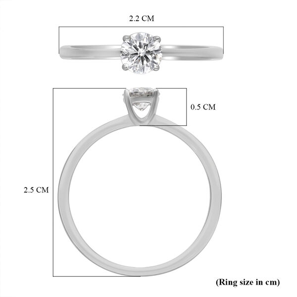 Diamant Solitär-Ring, SGL zertifiziert P1 G-H, 585 Weißgold  ca. 0,52 ct image number 6