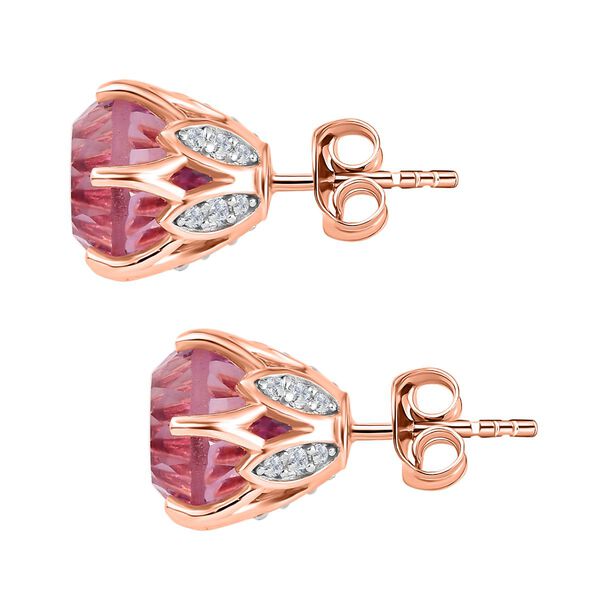 Rose De France Amethyst und Zirkon Ohrringe - 8,70 ct. image number 5