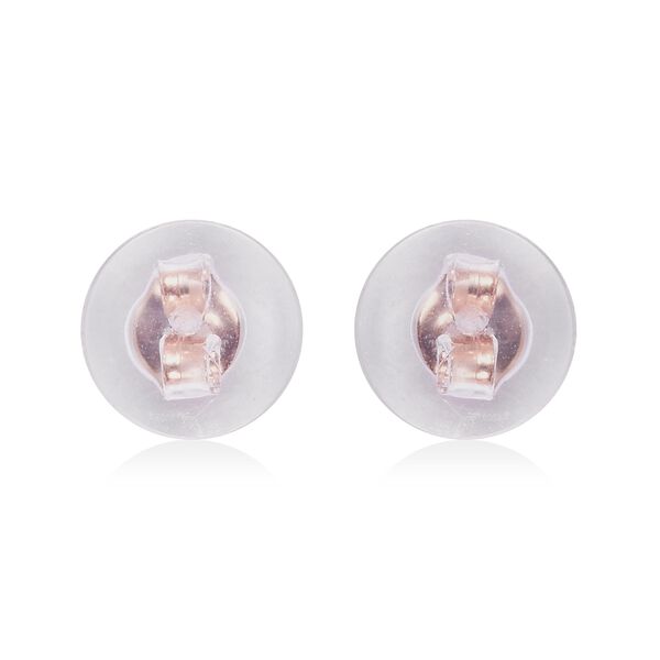 9 Paar Ohrstopper Set Rund, 925 Silber Kern mit Silikon, rhodiniert vergoldet rosévergoldet image number 2