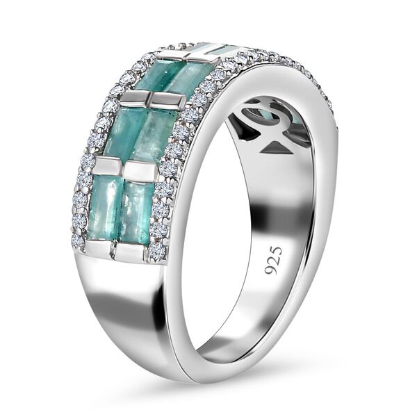 Grandidierit und Zirkon Ring 925 Silber platiniert  ca. 1,85 ct image number 5