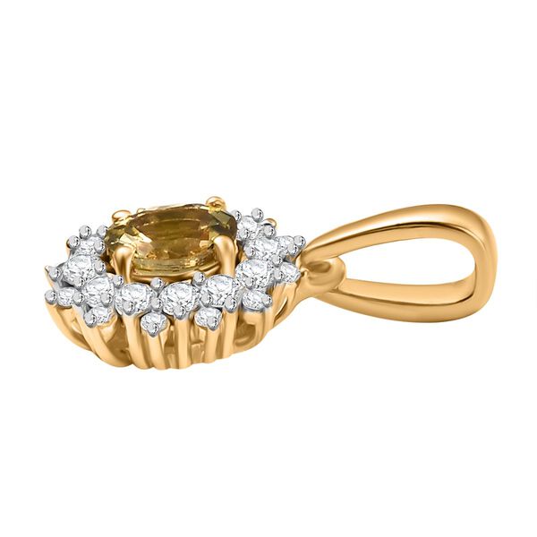 AA Nat&uuml;rliches goldenes Tansanit und Zirkon Schmuckset - 1,67 ct. image number 9