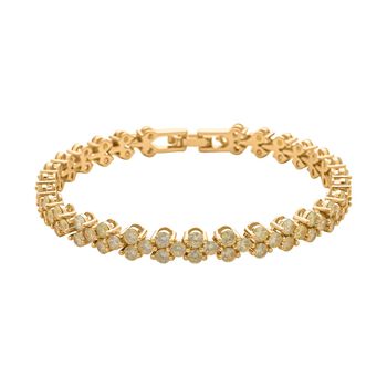 Gelbes Zirkonia Armband, ca. 20 cm, Messing ca. 17,50 ct