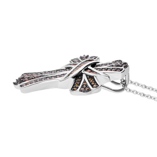 Roter Diamant P3 Anhänger 925 Silber platiniert ca. 0,50 ct. image number 4