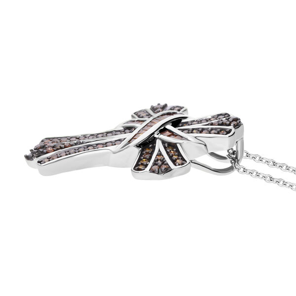 Roter Diamant P3 Anhänger 925 Silber platiniert ca. 0,50 ct. image number 4