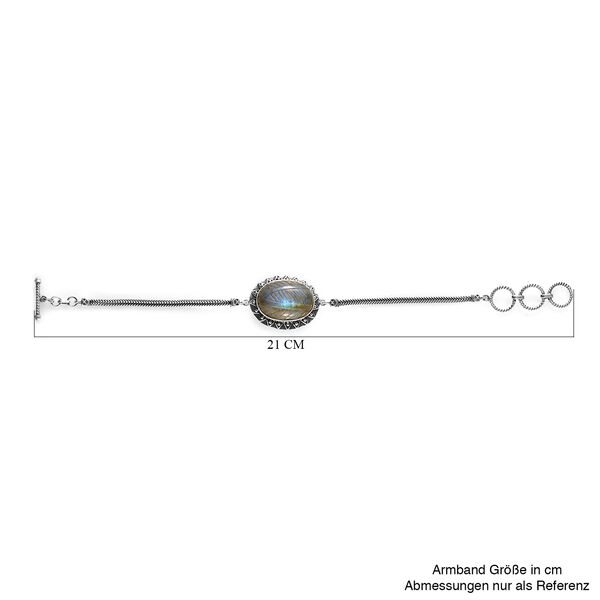 Labradorit 19cm Armband - 17,96 ct. image number 5