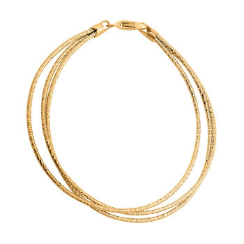 Omega 19cm Kettenarmband in 925 Silber vergoldet