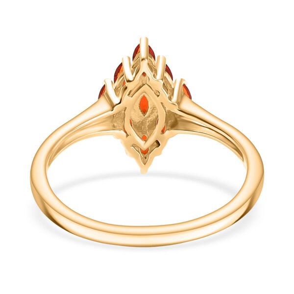 AAA Blaze Feueropal Schmuckset, 925 Silber 750 Gelbgold Vermeil - 1,16 ct. image number 6