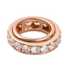 Künstlicher Diamant Spinning-Ring, Messing Rosévergoldet Ionenbeschichtung (Größe 17.00) image number 5