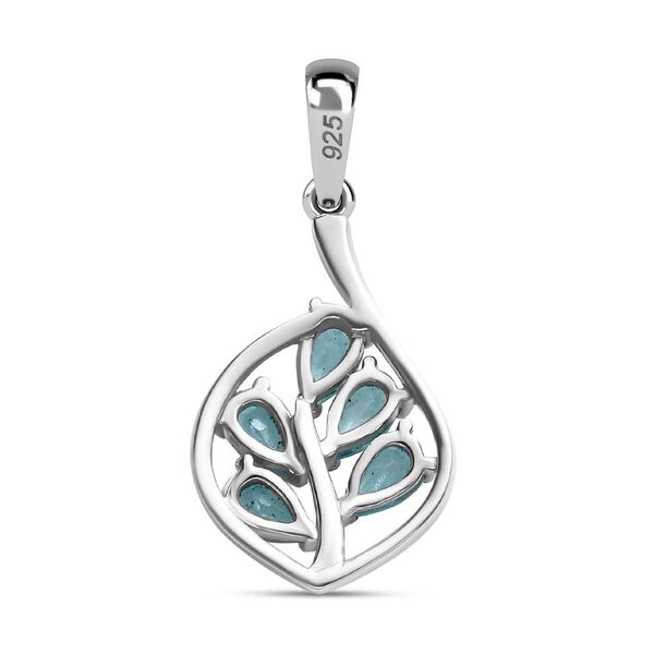 Paraiba-Apatit Anh&auml;nger 925 Silber platiniert ca. 1.08 ct image number 5