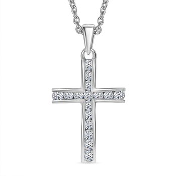 LUXURIANT SI-GH Labor Diamant Anh&auml;nger mit 45cm Kette, 925 Silber rhodiniert - 0,51 ct.