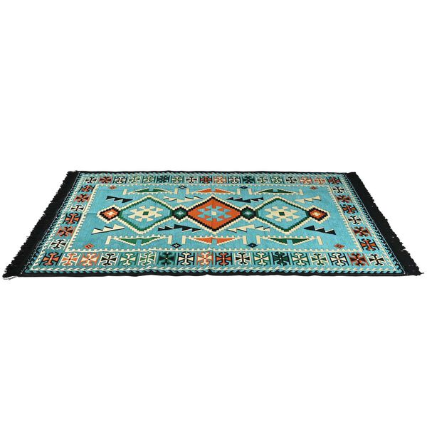 Jacquard gewebter Teppich mit Quasten, Gr&ouml;&szlig;e 180x120 cm, T&uuml;rkis image number 6