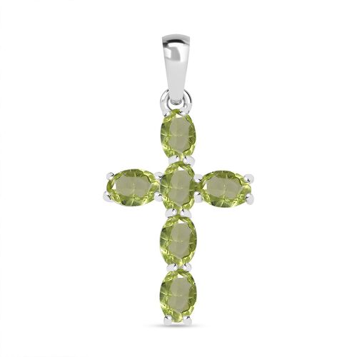 Peridot Kreuz Anhänger - 2,87 ct. image number 0