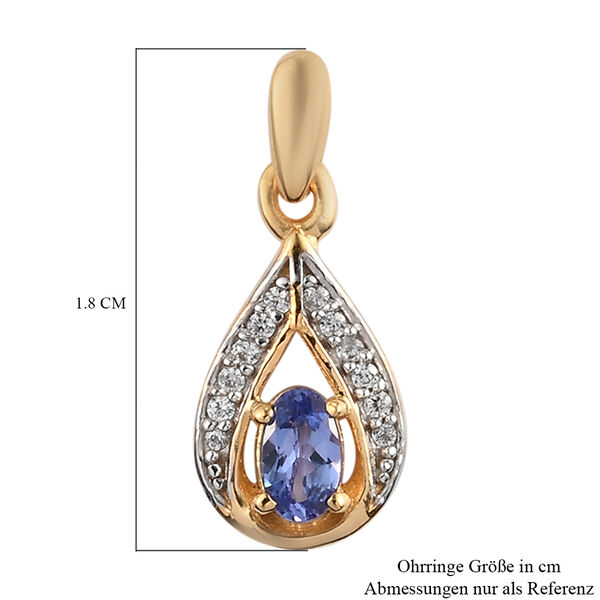 AA Tansanit und Zirkon Ohrh&auml;nger - 0,75 ct. image number 6