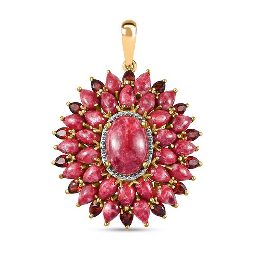 AA Thulit und roter Granat-Anhänger - 26,96 ct. image number 0