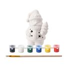 Porzellan Weihnachtsmann mit LED Licht Farbset inklusive 6 Farben+1 Pinsel, Weihnachtsmann