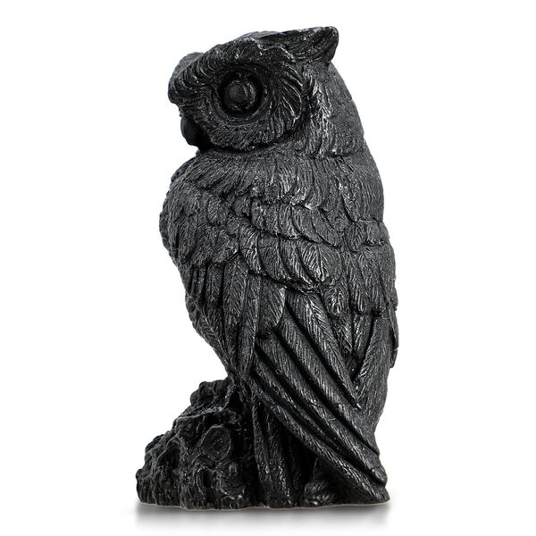 Eule Schungit Figur, 10x7,8cm image number 2