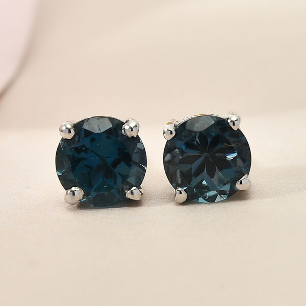 London Bluetopas Ohrstecker 925 Silber platiniert ca. 2,03 ct image number 2