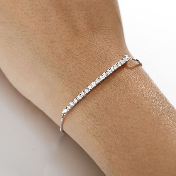 LUXURIANT SI-GH Labor Diamant 20cm Armband, 925 Silber rhodiniert - 1 ct. image number 3