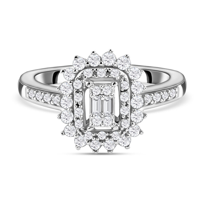 Diamant-Ring, 925 Silber platiniert  ca. 0,50 ct image number 0