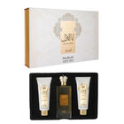 Ana Al Awwal Gold Geschenkset, 3-teilig - EDP Konzentriertes Parfüm 100 ml, Bodylotion 100 ml, Duschgel 100 ml