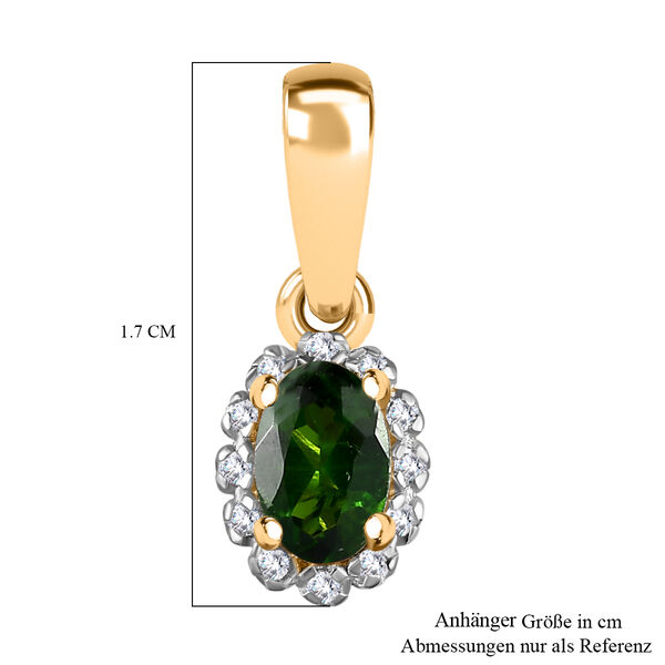 Natürlicher Chromdiopsid und Diamant Anhänger - 0,52 ct. image number 6