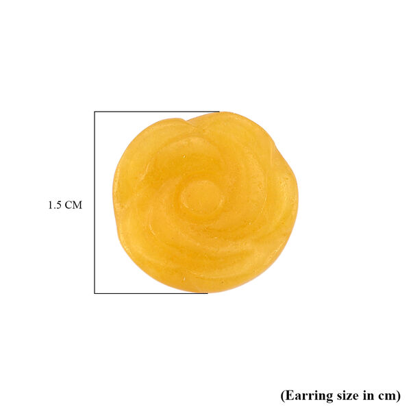 D'Joy Honig Jade Ohrringe 925 Silber Vergoldet (10-15 Werktage Lieferzeit) ca. 20.00 ct image number 4