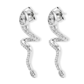 LUXURIANT DIAMOND - Lab Grown Diamant SI-GH Ohrringe 925 Silber Rhodiniert ca. 0,57 ct.