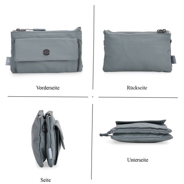 Crossbody Tasche, 20x12x3,5cm,  Blau image number 5