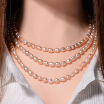 Mehrfarbige S&uuml;&szlig;wasser Perlen Kette, ca. 480,50 ct.