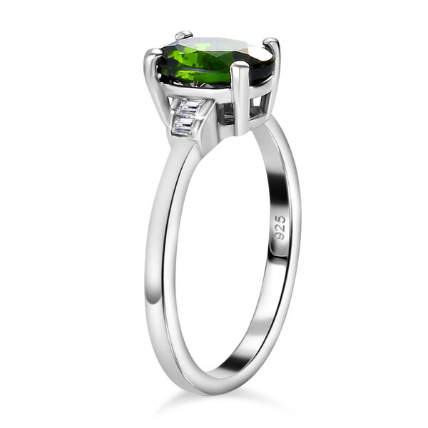 Natürlicher Chromdiopsid und Zirkon-Ring- 1,40 ct. image number 5