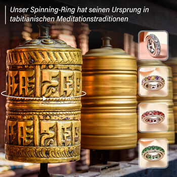 Mehrfarbiger Zirkonia Spinning-Ring - 7,65 ct.