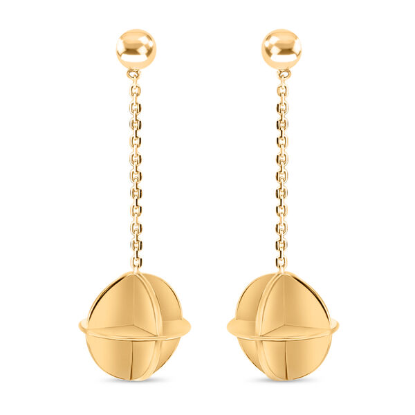 Florale Ohrringe, 375 Gelbgold