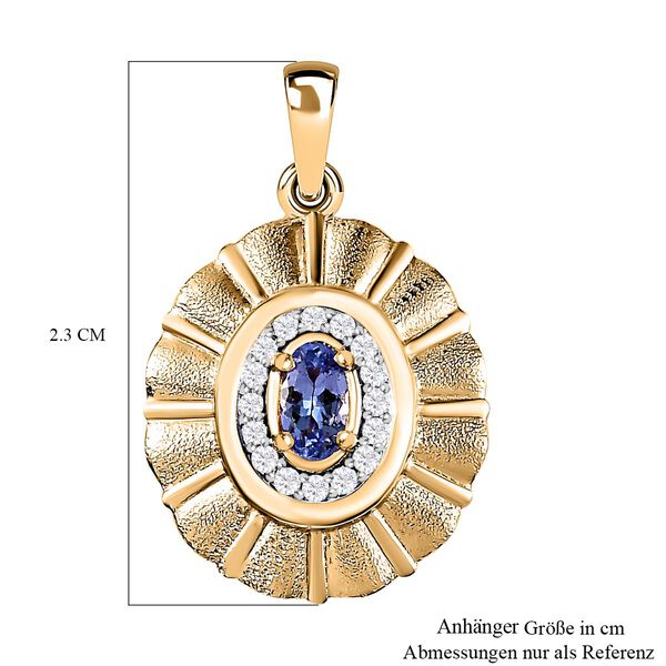AA Tansanit und Zirkon Anhänger - 0,41 ct. image number 5