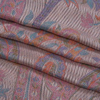 Schal mit Paisley-Muster und Fransen, 70x180cm, Terrakotta