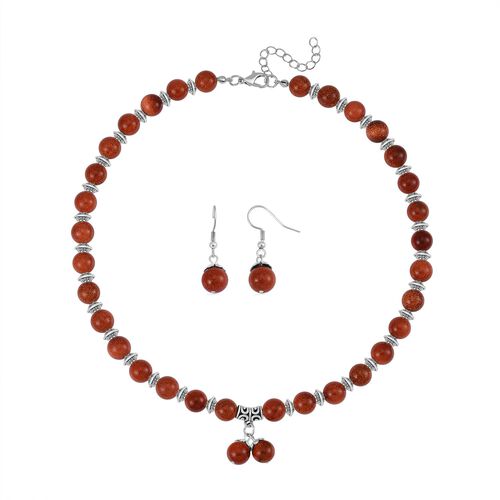 Gold Sandstein Schmuckset  Antik-silber-Plattierung ca. 275.00 ct image number 0
