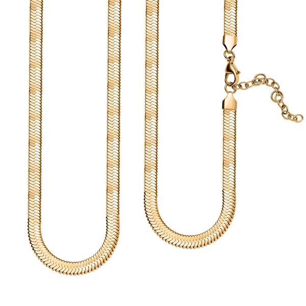 Halskette , Reiner Edelstahl, ca. 50 cm, ca. 26,50g, goldfarben image number 5