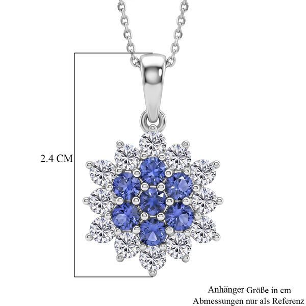 D'Joy AA Tansanit, Moissanit Schmuckset ca. 50 cm 925 Silber rhodiniert ca. 1,67 ct. image number 5