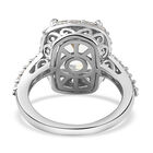 Prasiolith und weißer Zirkon-Ring, 925 Silber platiniert  ca. 5,22 ct image number 5