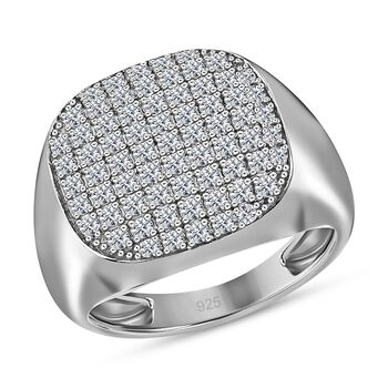 Moissanit Siegelring - 0,93 ct.