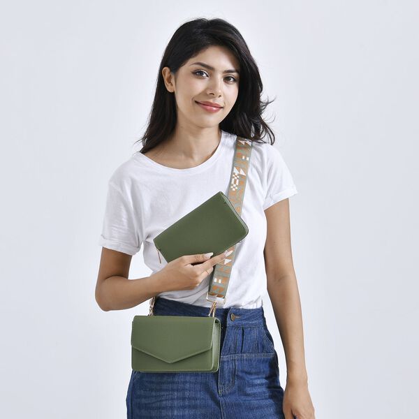 Modische Sling-Crossbody-Tasche mit RFID-Schutz, Grün image number 13