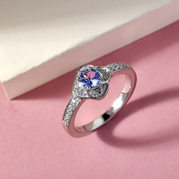 Tansanit und Zirkon Ring - 0,54 ct. image number 2