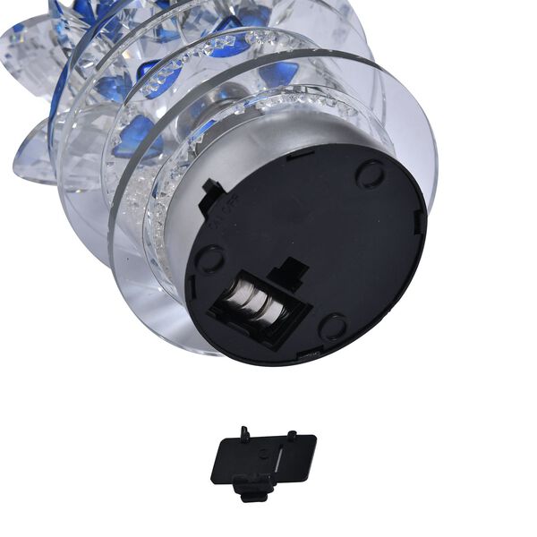 The 5th Season - Kristall Lotusblüte LED-Licht mit drehbarem Sockel, 9,5x10,5 cm, blau image number 4