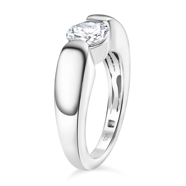 Moissanit Ring, 925 Silber  platiniert  - 0,94 ct. image number 7