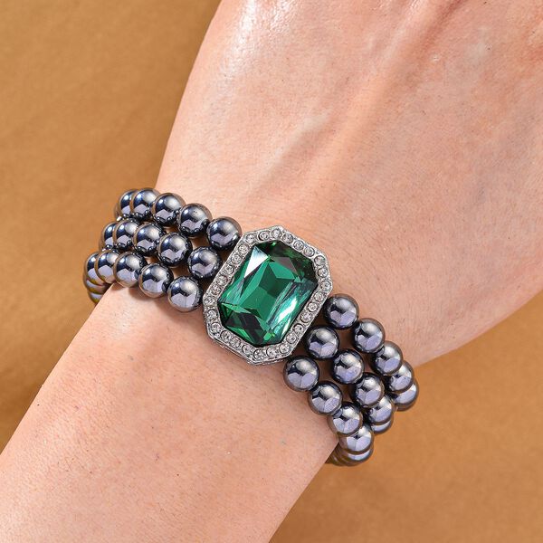 Grüner Kristall, Terahertz Armband ca. Flexibles cm 120.00 ct image number 1