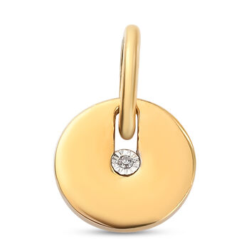 Diamant Anh&auml;nger 925 Silber Bicolor