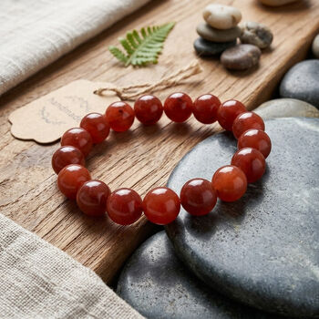 Flexibles rotes Jade Armband - 300 ct.