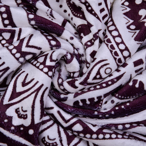 SERENITY NIGHT: 3er-Set - kuschelige Steppdecke und 2 Kissenbez&uuml;ge mit rotem Mandala-Muster&nbsp; image number 5