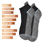 4er-Set Kupferfaser-Kompressions-Socken, 36-40, schwarz-grau image number 2